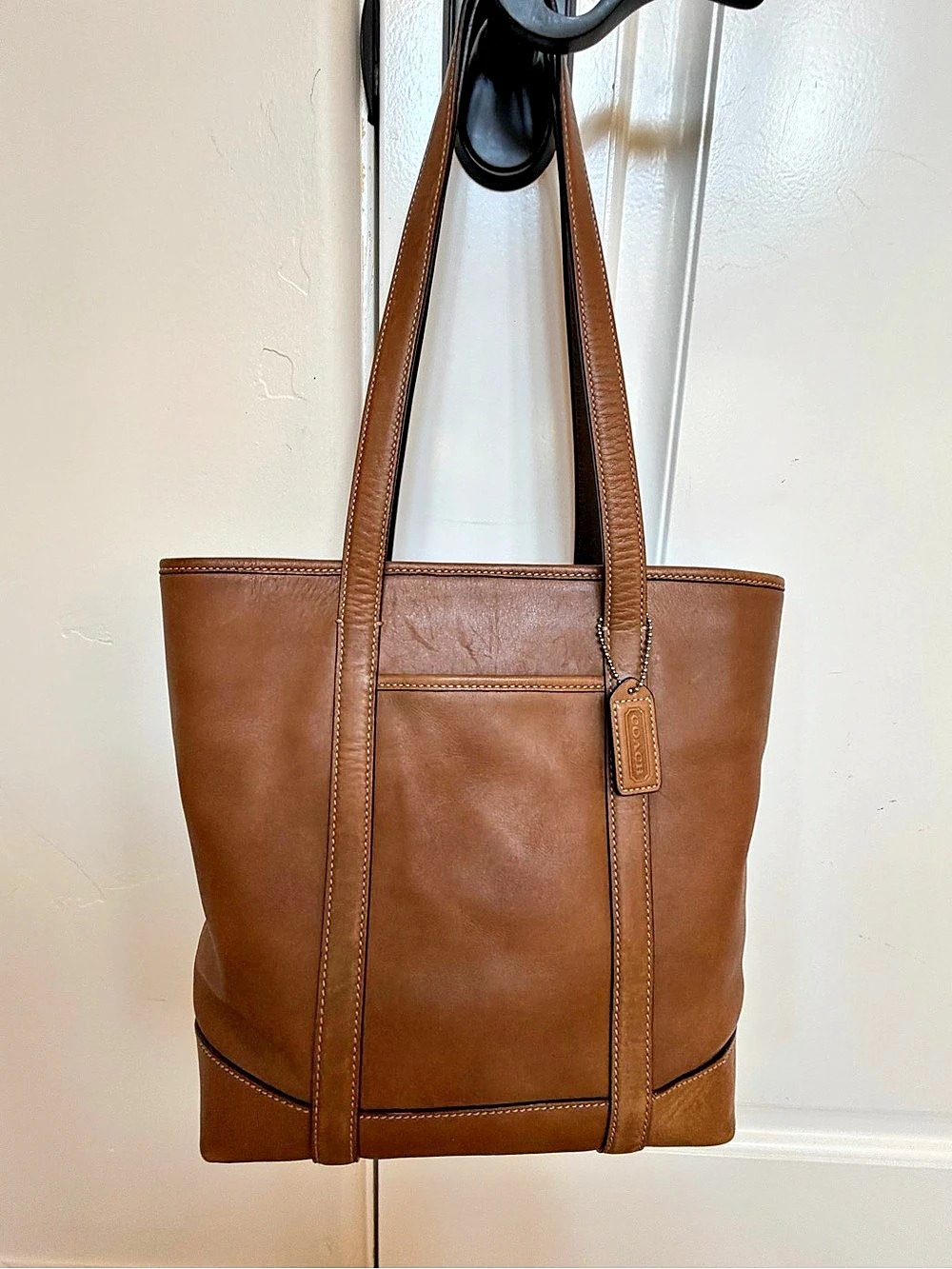 Vtg Coach British Tan Hamptons Leather Tote Style 5187 Gorgeous!